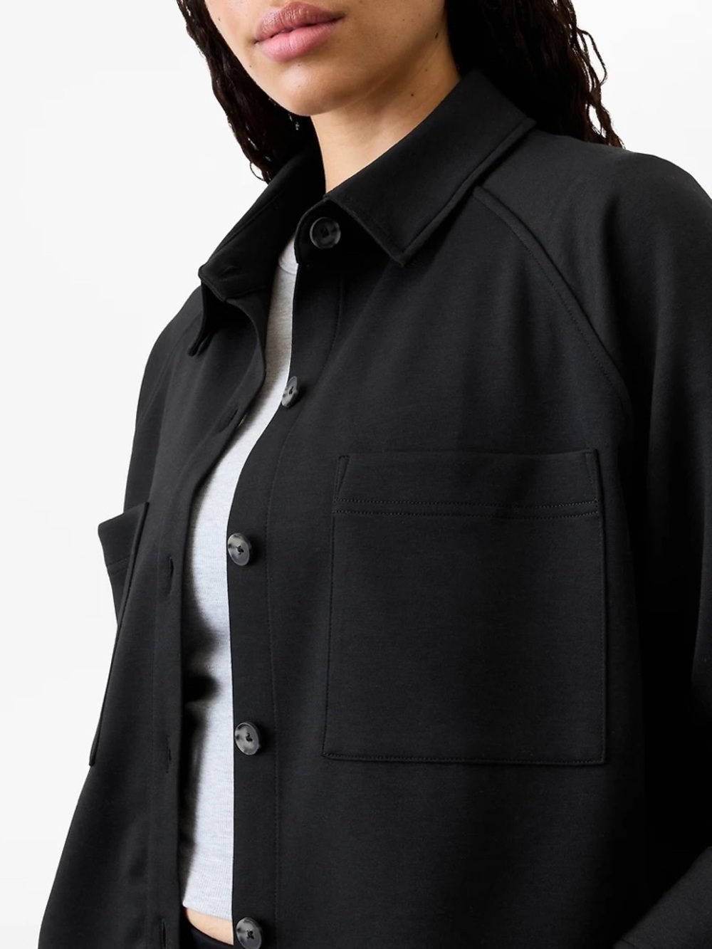 Athleta Allure Shirt Jacket
Womens Crop Long Sleeve Button Front - Picture 2 of 14